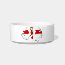 NORTHERN IRELAND MAP CAT WATER BOWL