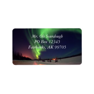 Northern Lights Address Label label