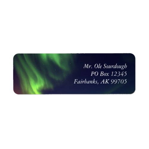 Northern Lights Address Label label