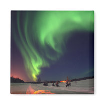 Northern Lights at Bear Lake Magnets