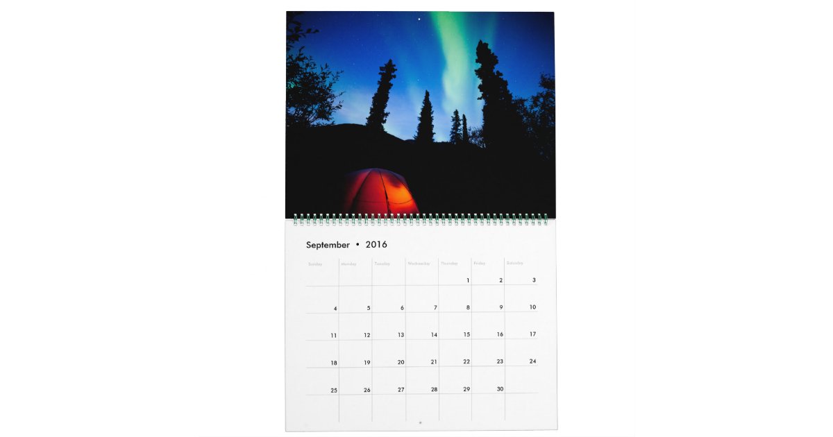 Northern Lights, Aurora borealis 2016 Calendar Zazzle