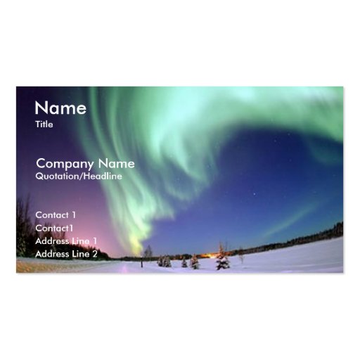 Northern Lights Business/ Profile Card Business Card (front side)