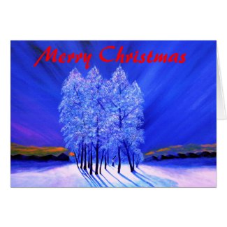 Northern Lights Christmas Greeting Card