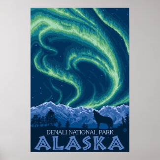 Northern Lights - Denali National Park, Alaska Print
