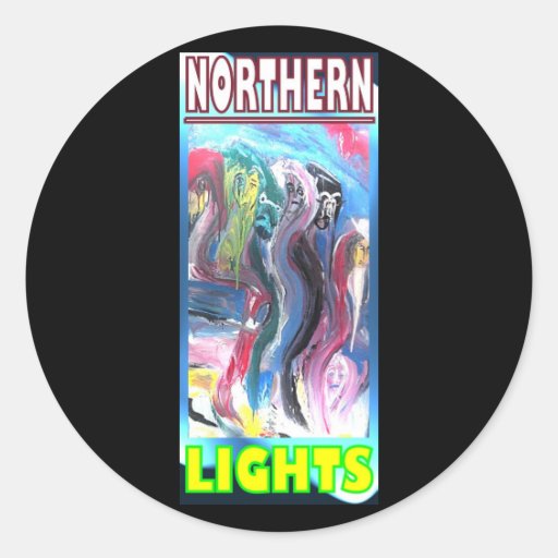 NORTHERN LIGHTS HYBRID CLASSIC ROUND STICKER Zazzle