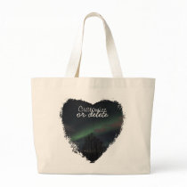 Northern Lights in Boreal Forest; Customizable Bag