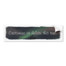 Northern Lights in Boreal Forest; Customizable Bumper Stickers