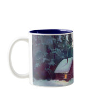 NORTHERN LIGHTS & LOG CABIN by SHARON Coffee Mugs