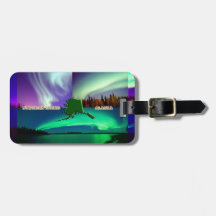 Northern Lights of Alaska Collage Travel Bag Tags