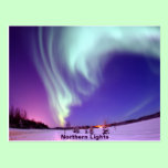 Northern Lights Shine in Alaskan Sky postcards