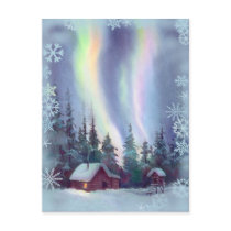 NORTHERN LIGHTS & SNOWFLAKES by SHARON SHARPE postcards by sharonsharpe NORTHERN LIGHTS & SNOWFLAKES by SHARON SHARPE postcards