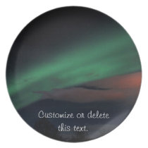 Northern Lights Starry Sky; Customizable Plates
