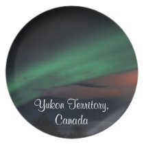 Northern Lights Starry Sky; Yukon Souvenir Party Plate