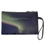 Northern Lights with a Streak of Purple; Custom Wristlet Purses
