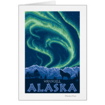 Northern Lights - Wrangell, Alaska Card