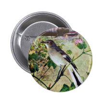 Northern Mockingbird Buttons