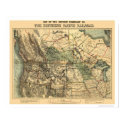 Northern Pacific Railroad Map 1871 posters