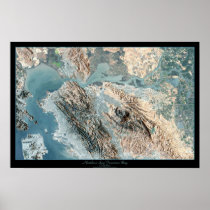 Northern San Francisco, CA satellite print