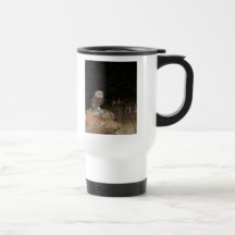 Northern Saw Whet Owl hunting at night Mug
