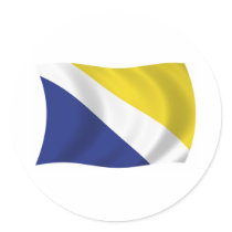 Northern Schleswig Flag Sticker by LivingFlags2 Northern Schleswig Flag Sticker