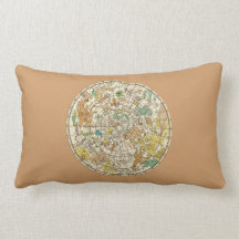 Northern Sky Star Chart and Constellations Map Throw Pillows