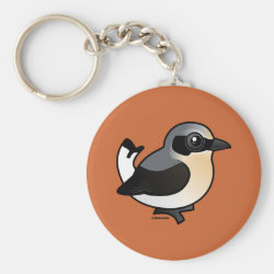 Northern Wheatear (adult) Basic Button Keychain