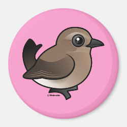 Northern Wheatear (juv) Round Magnet