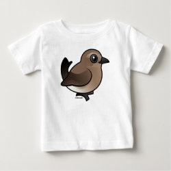 Northern Wheatear (juv) Baby Fine Jersey T-Shirt
