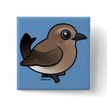 Northern Wheatear (juv) Square Button