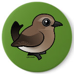 Northern Wheatear (juv) Round Button
