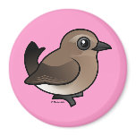 Northern Wheatear (juv) Round Magnet