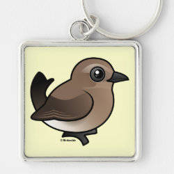 Northern Wheatear (juv) Premium Square Keychain