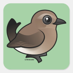 Northern Wheatear (juv) Square Sticker
