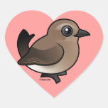 Northern Wheatear (juv) Heart Sticker
