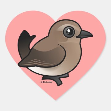 Northern Wheatear (juv) Heart Sticker < Birdorable Birds < Birdorable