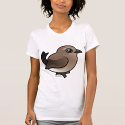 Northern Wheatear (juv) Women's American Apparel Fine Jersey Short Sleeve T-Shirt