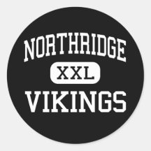 Northridge - Vikings - High - Johnstown Ohio Round Sticker