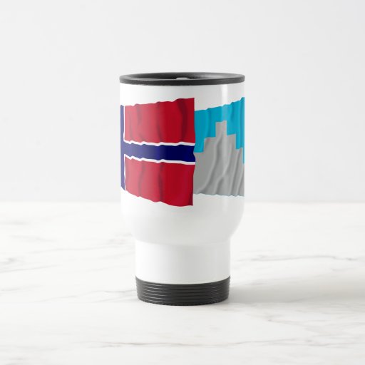 Norway and Akershus waving flags Mug