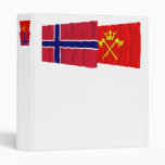 Norway and Hordaland waving flags 3 Ring Binder