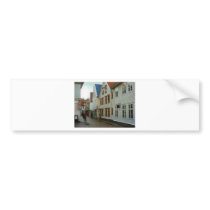 Norway, Bergen, wooden houses and cobbles Bumper Stickers