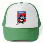 This cute cycling panda stands in front of a Norwegian flag with his bike. This original design makes a perfect gift for Norwegian bicyclers or bicycling fanatics in Norway. Great for everyone who loves cute pandas and biking.