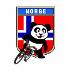 This cute cycling panda stands in front of a Norwegian flag with his bike. This original design makes a perfect gift for Norwegian bicyclers or bicycling fanatics in Norway. Great for everyone who loves cute pandas and biking.