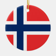 Norway Flag Christmas Tree Ornament