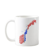 Norway Flag-color Map Customizable Mug