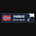 Norway Flag Map Text Bumper Sticker