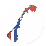 Norway flag map stickers