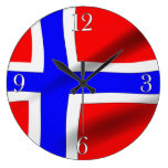 NORWAY Flag Proud Patriotic Wall Clock