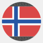 Norway Flag Round Sticker