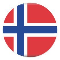 Norway Flag Round Stickers