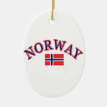 Norway football design christmas tree ornaments